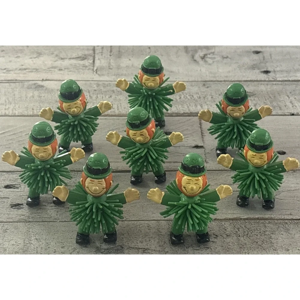 Rubber Spiked /‎ Porcupine ~ St Patrick's Day Leprechaun - 8 Lot